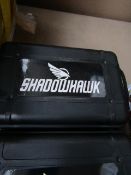 Shadow Hawk flashlight and rechargeable battery with charger, untested in case.