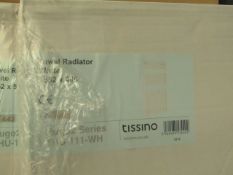 Tissino white towel radiator 1652 x 400, new and boxed.