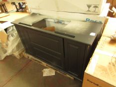 Roca Vanity Carmen 1300mm satin dark grey vanity unit, new and boxed.