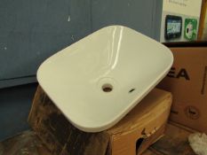 Althea Ceramic 45cm built in basin, new and boxed