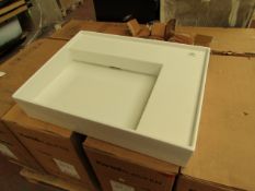 Kartell by Laufen 600mm square countertop basin, new and boxed.