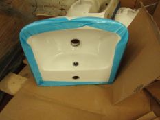 Roca Devine 400mm 1 tap hole basin, new#