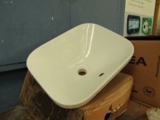 Althea Ceramic 45cm built in basin, new and boxed