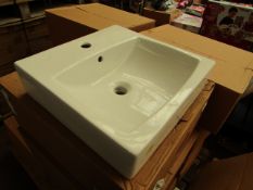 Nabis Sweet 450mm 1 tap hole counter top basin, new and boxed