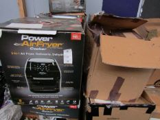 | 4X | POWER AIR FRYER COOKERS 5.7LTR | UNCHECKED AND BOXED | NO ONLINE RE-SALE | SKU