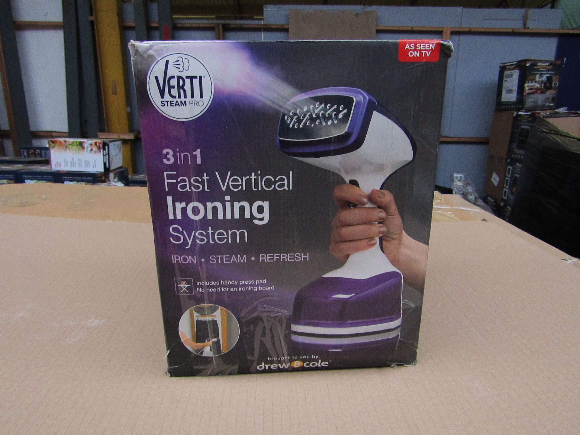 | 5X | VERTI STEAM PRO'S | UNCHECKED AND BOXED | NO ONLINE RESALE | RRP £43.99 |TOTAL LOT RRP £219.