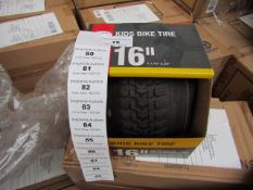 Box of 2x Bell 16" Kids Bike tyres, new and boxed