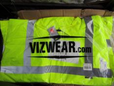 Vizwear yellow parka, size 3XL, new and packaged.