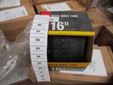 Box of 2x Bell 16" Kids Bike tyres, new and boxed