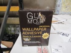 Box of 20x 200g packets of Glamour Effect extra strong Universal wall paper adhesive, new