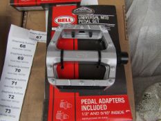 Box of 3x Bell Kicks 650 universal MTB bike Metal pedal sets, new