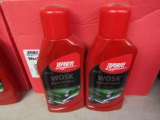 Box of 6x 500ml bottles of Top drive car polish, new