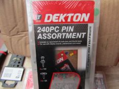 2x Dekton 240 piece pin assortment, new