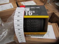 Box of 2x Bell 16" Kids Bike tyres, new and boxed