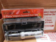 Stag 6 piece impact screwdriver set, new.