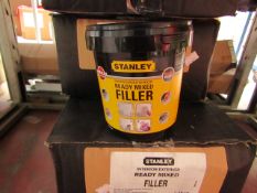 6x 1.2KG tubs of Stanley Multi Purpose ready Mixed Interor and Exterior filler, new