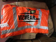 Vizwear hi vis jacket, size 4XL, new and packaged.