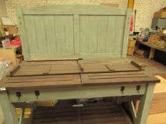 Pike & Main Potting bench. Needs brackets for the shelf.140cm x 70cm x 163cm Tall. RRP £399 @