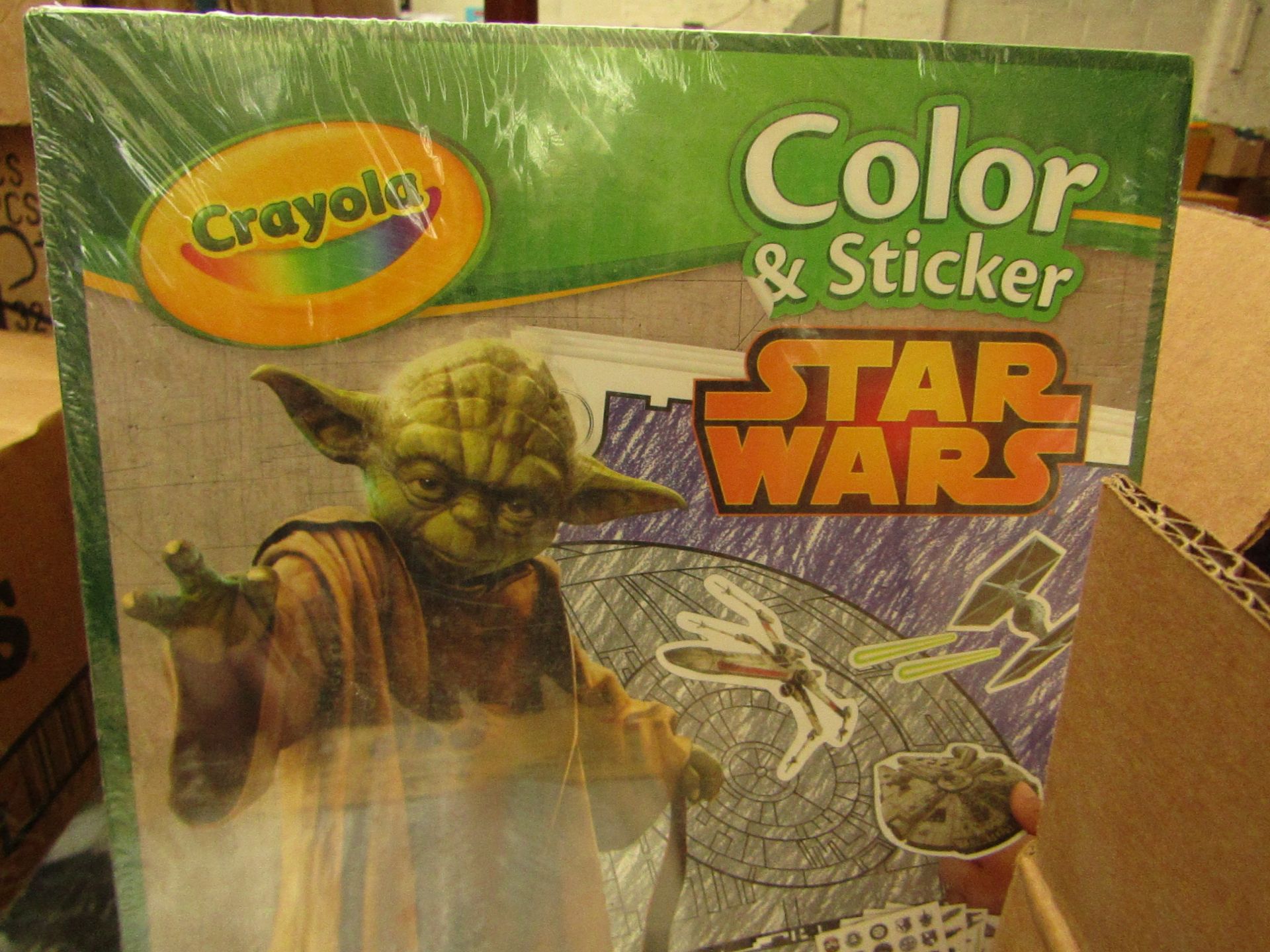 12 x Crayola Color & Sticker Star wars sets. New & Packaged