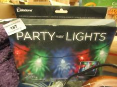 USB Powered Party Wire Lights. 12 Lights. Music reactive. Boxed