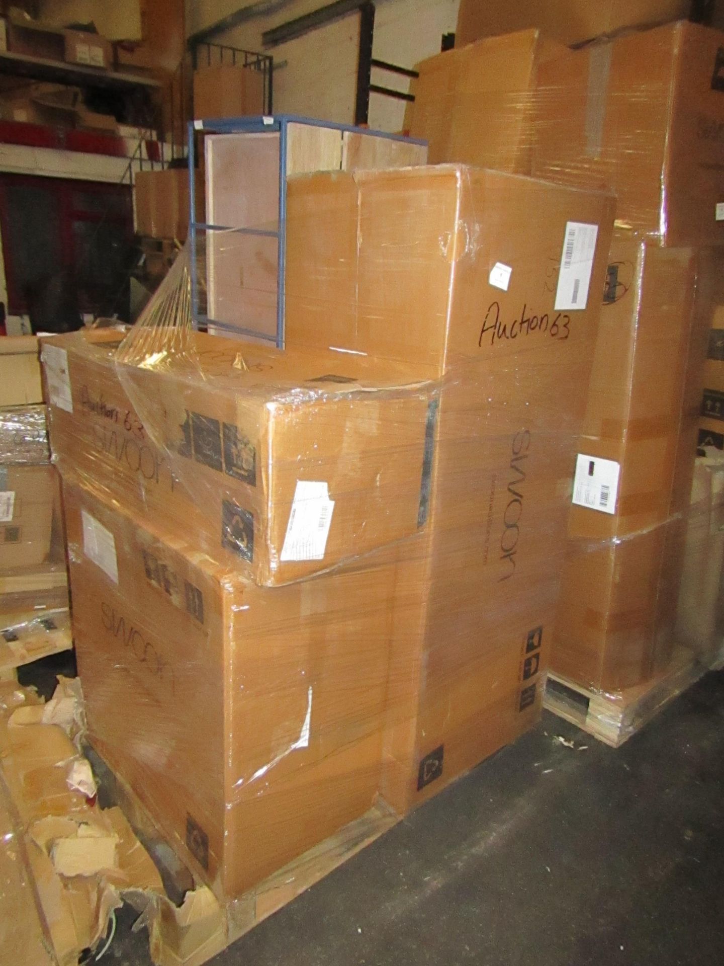 | 1X | PALLET OF SWOON B.E.R FURNITURE, UNMANIFESTED, TYPICAL ITEMS INCLUDE SIDE BOARDS AND MEDIA