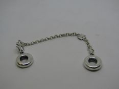 Pandora Safety chain linked charms, new with presentation bag.