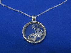 Pandora Locket style Pendant and chain, new with presentation bag