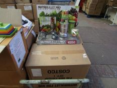 3 x Display Models only (no motors) For Nutribullet pro Deluxe Edition. Incl Stands. New & Boxed