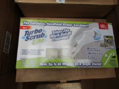 | 1X | TURBO SCRUB LITE CORDLESS HAND HELD POWER SCRUBBER | NEW AND BOXED | SKU C5060191467476 | RRP