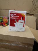 Box of 48 Packs of 50 x Office Depot Portrait Clip Badges. 60mm x 90mm. New & Boxed