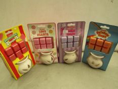 4 x Swizzels Burners. Incl Rainbow drops,Love Hearts,Drumstick Squashies & Parma Violets. New &