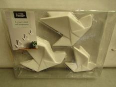 George Home - 3 Origami Bird Wall Ornaments - New & Packaged.