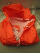 PVC Orange Overall - Size Large. Packaged.