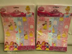 24x Disney Princess Sticker Fun - Packaged.