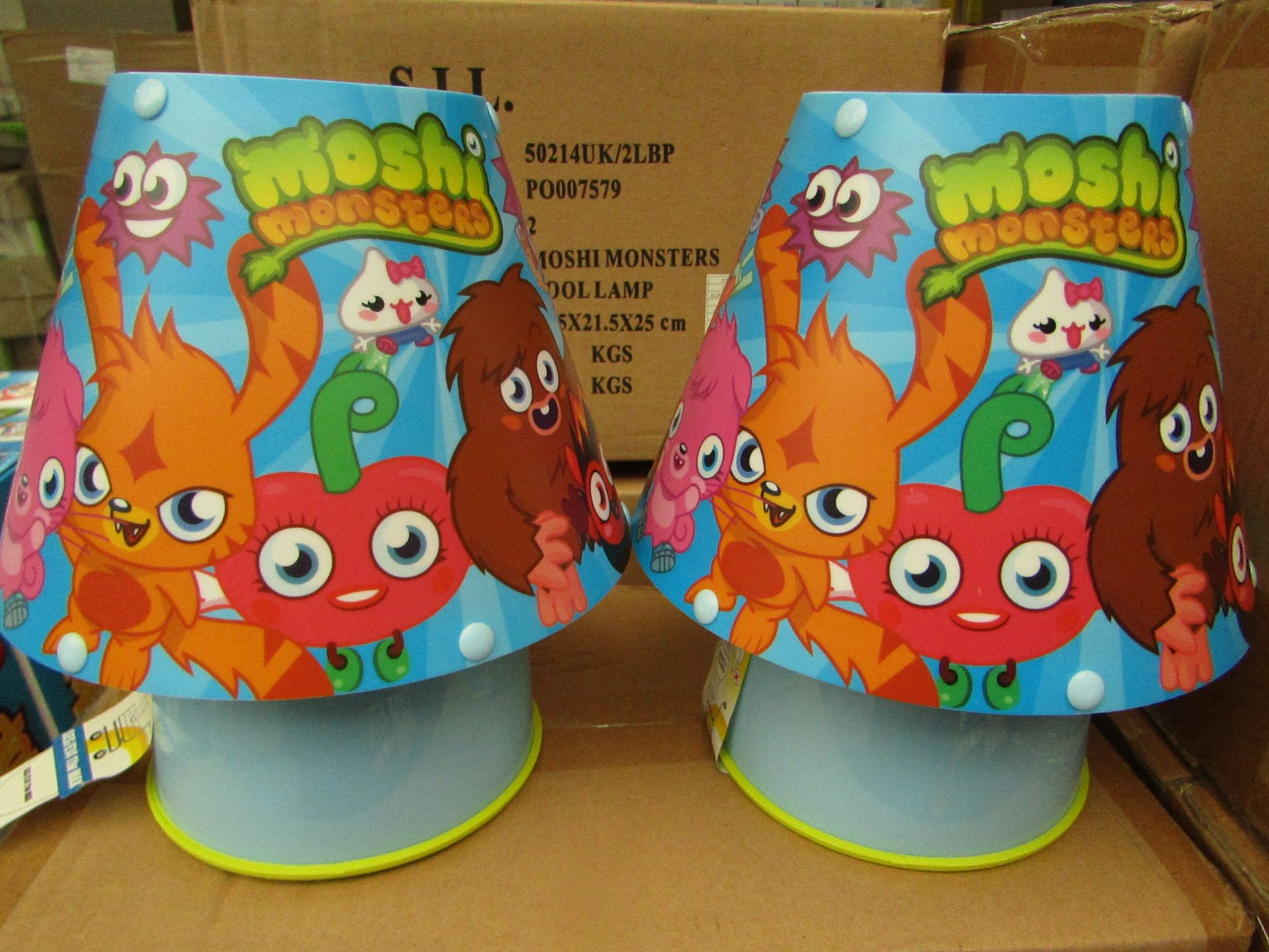 Moshi Monsters - Kool Table Lamps (Box of 2) - New & Boxed.