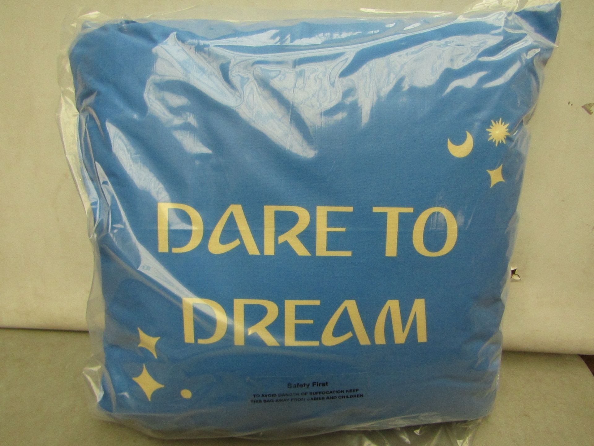 2 x 'Dare To Dream' Square Cushions. New & Packaged