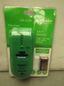 Schneider 3 in 1 Detector for Stud, Metal & AC Cables. New & Blister Packed