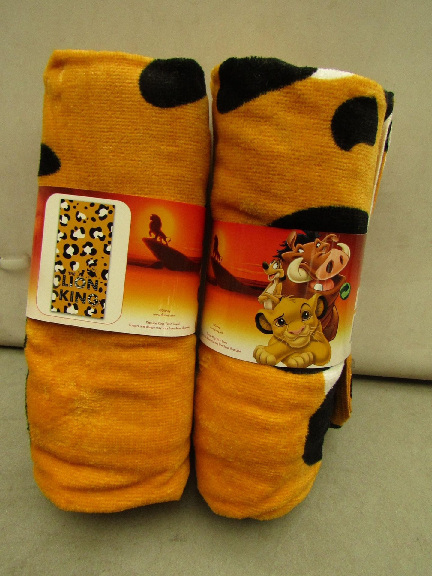 The Lion King Printed Towel. 70cm x 140cm. New with tags