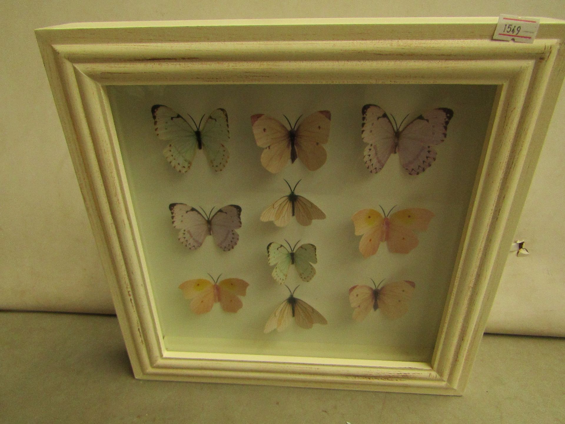 Butterfly Picture - 30cmx30cm - Good Condition.