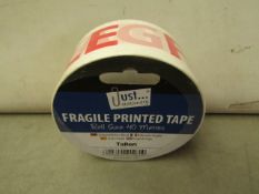 12 Rolls of 'Fragile' Tape. Unused