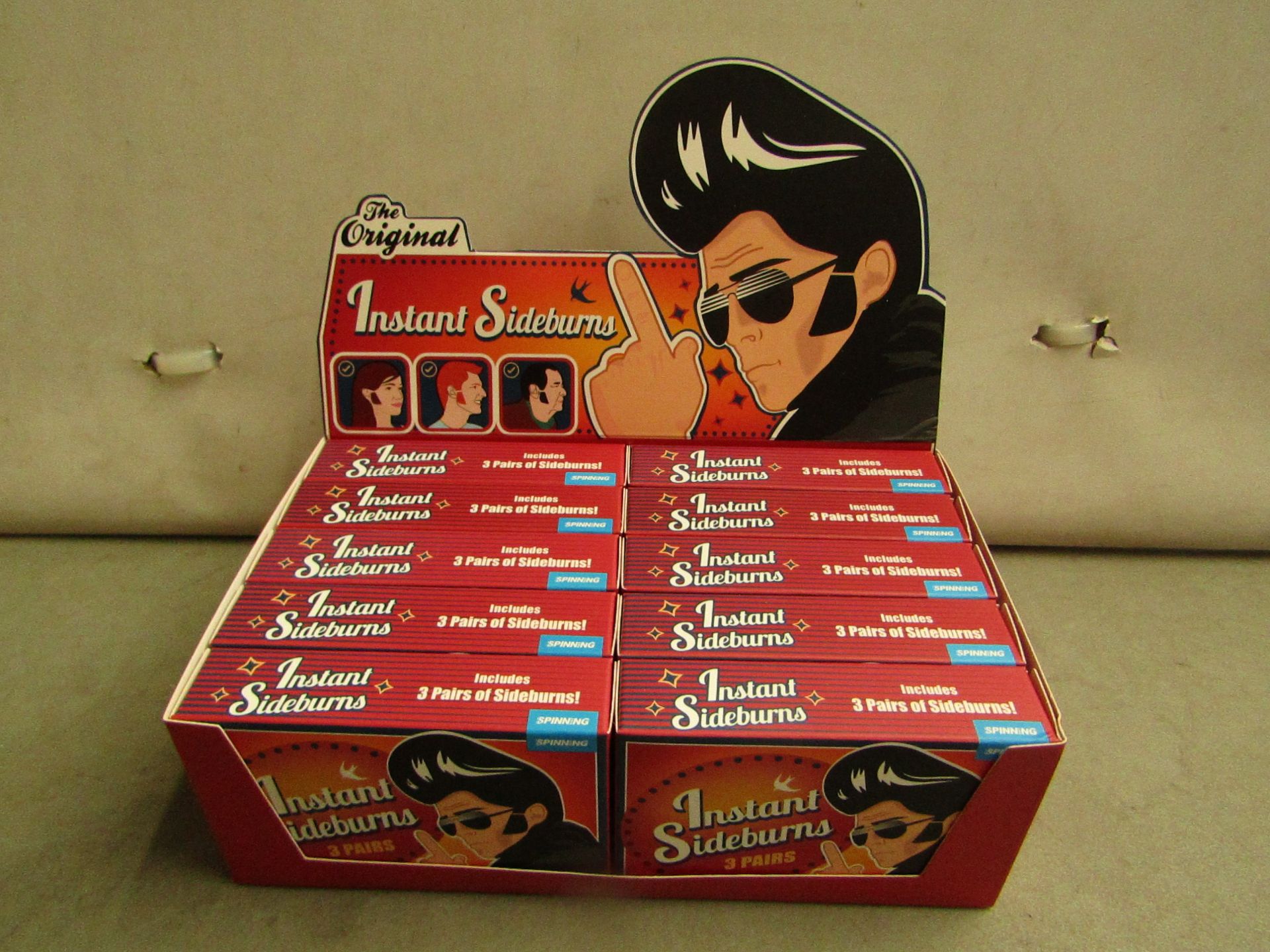 Box of 10x Instant Side-Burns - New & Boxed.