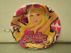 24 Packs of 3 Barbie Party Paper Plates. New & Packaged