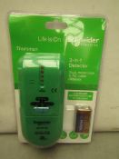 Schneider 3 in 1 Detector for Stud, Metal & AC Cables. New & Blister Packed