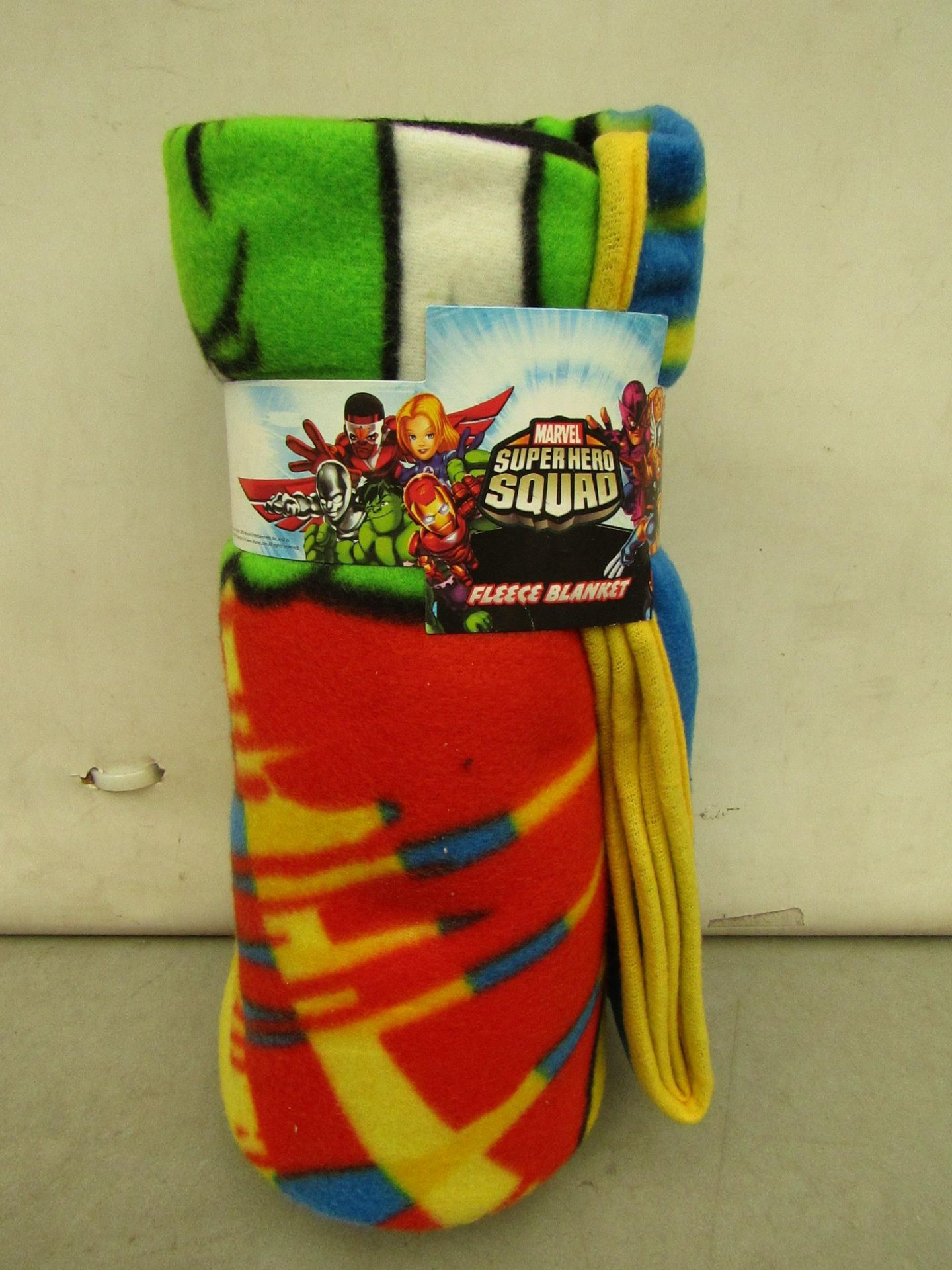 Marvel hero Squad Fleece Blanket. 125cm x 150cm. New with tags