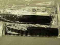 10 Packs of 11 Large Black Combs. New & Packaged