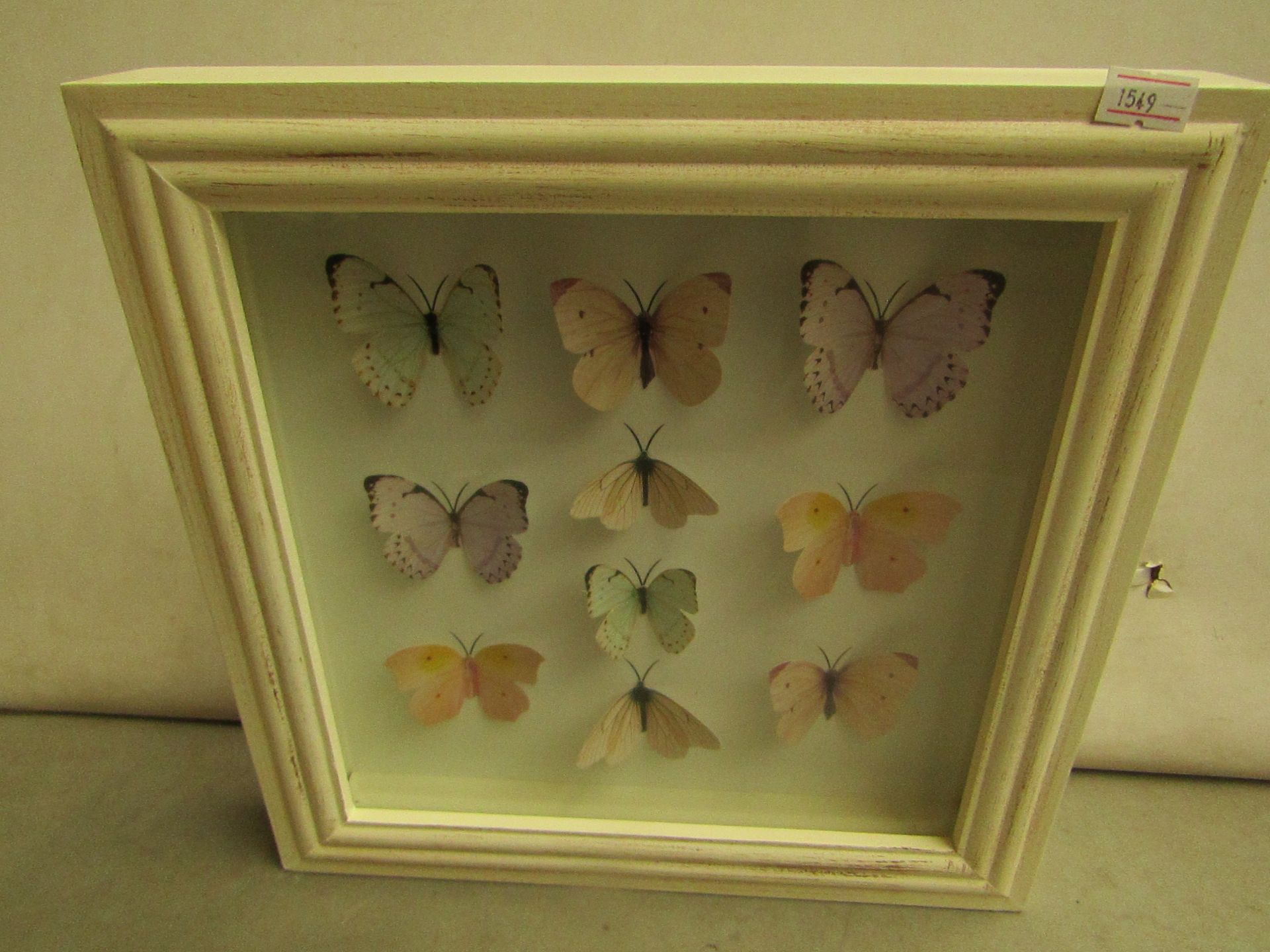 Butterfly Picture - 30cmx30cm - Good Condition.