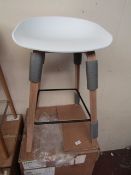 | 1X | HEE AB OUT A STOOL IN MATT OAK AND WHITE | LOOKS UNUSED (NO GUARANTEE), BOXED | RRP £132.