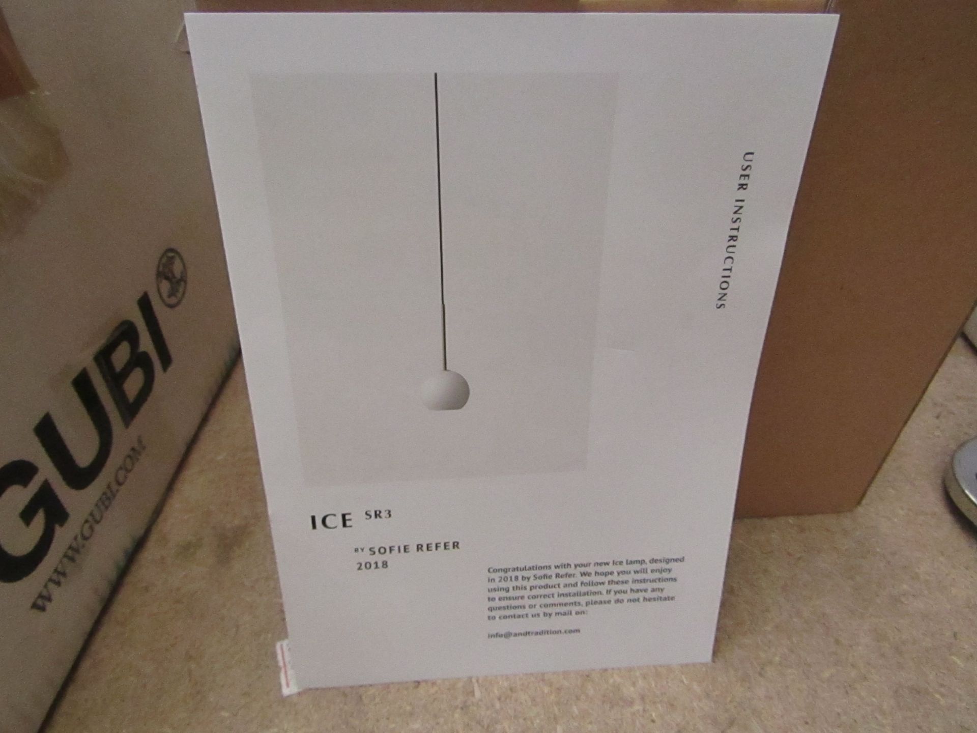 | &TRADITION ICE BY SOFIE REFER PENDANT LIGHT | LOOKS UNUSED AND BOXED BUT NO GUARANTEE | RRP £