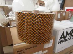 | 1X | WRONG LONDON DRUM FABRIC LAMP SHADE 035| LOOKS UNUSED BUT NO GUARANTEE | RRP £65 |