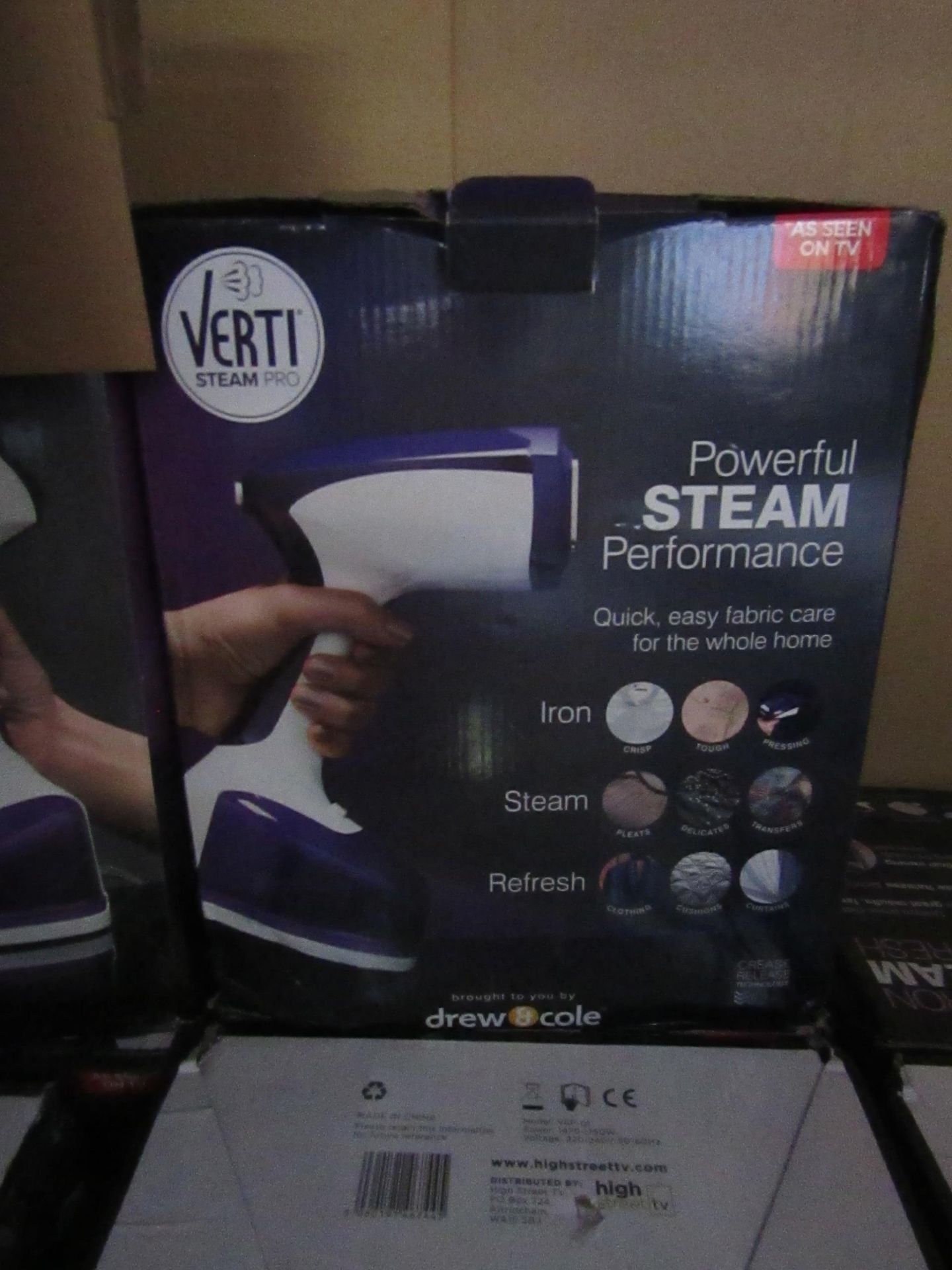 | 5X | VERTI STEAM PRO'S | UNCHECKED AND BOXED | NO ONLINE RESALE | RRP £43.99 |TOTAL LOT RRP £433.